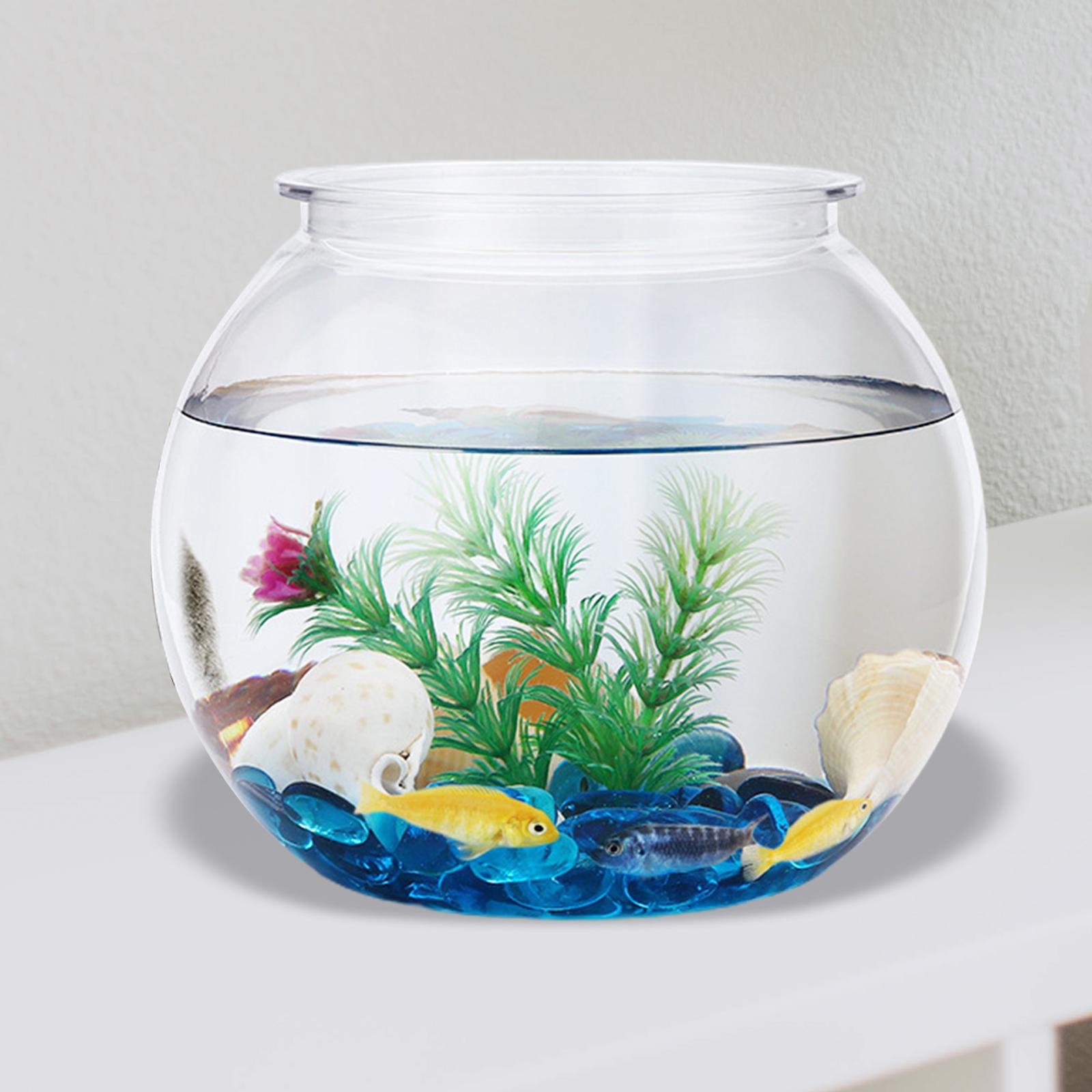 Planted Aquarium Bowl - แจกันทรงถังปลาขนาดเล็กแบบ DIY สำหรับตกแต่งโต๊ะอ่างเลี้ยงปลาขนาดเล็กโปร่งใสสำหรับตกแต่งบ้านห้องนอนต้นไม้ตกแต่งบ้าน