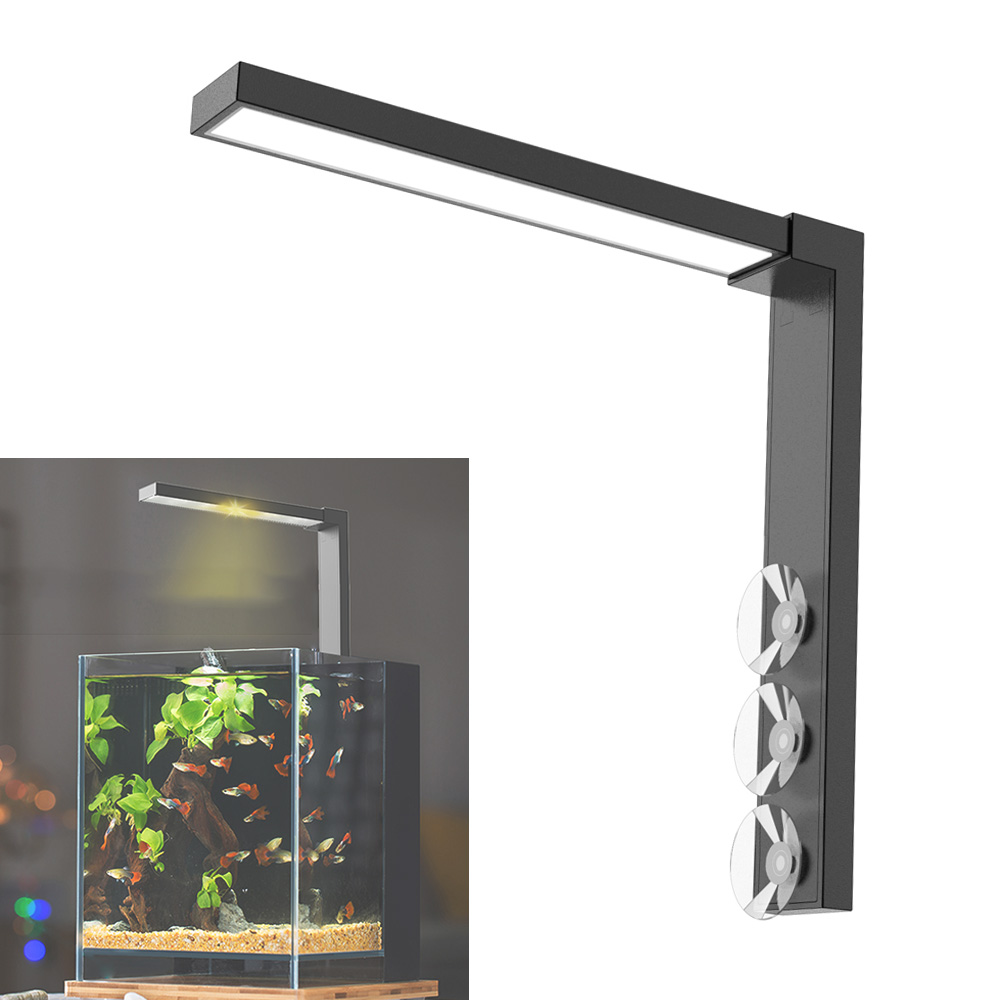 Planted Aquarium Bowl - ABS ชามปลาขนาดเล็กไฟ LED ตั้งโต๊ะสำหรับตู้ปลาสาหร่ายพืชน้ำแบบสลับโหมดคู่ไฟเติมแสงสำหรับตู้ปลา