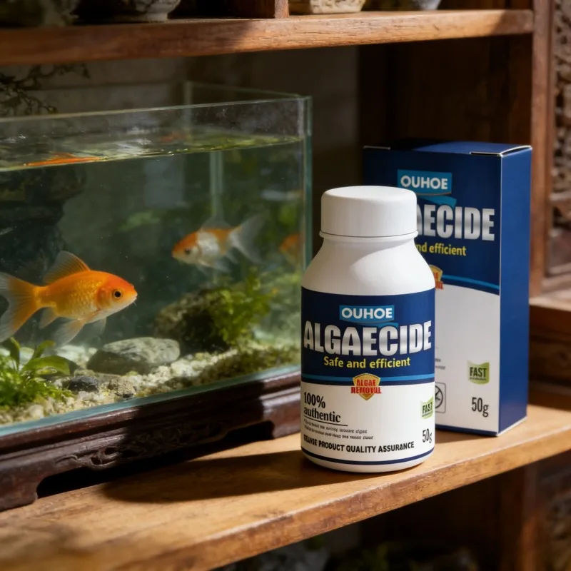 Planted Aquarium Algae - สารกำจัดสาหร่ายประสิทธิภาพสูง 50 กรัม สำหรับควบคุมสาหร่ายและตะไคร่น้ำในบ่อปลา ลดน้ำเขียว ทำให้น้ำใส