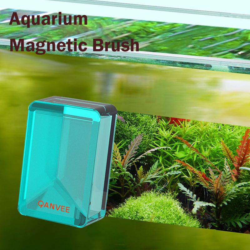 Planted Aquarium Algae - Qanvee แปรงแม่เหล็กอุปกรณ์ทำความสะอาดตู้ปลาอุปกรณ์น้ำยาทำความสะอาดกระจกตู้ปลาอุปกรณ์เสริมสำหรับตู้ปลาบ่อเลี้ยงปลาสาหร่ายแนวปะการัง