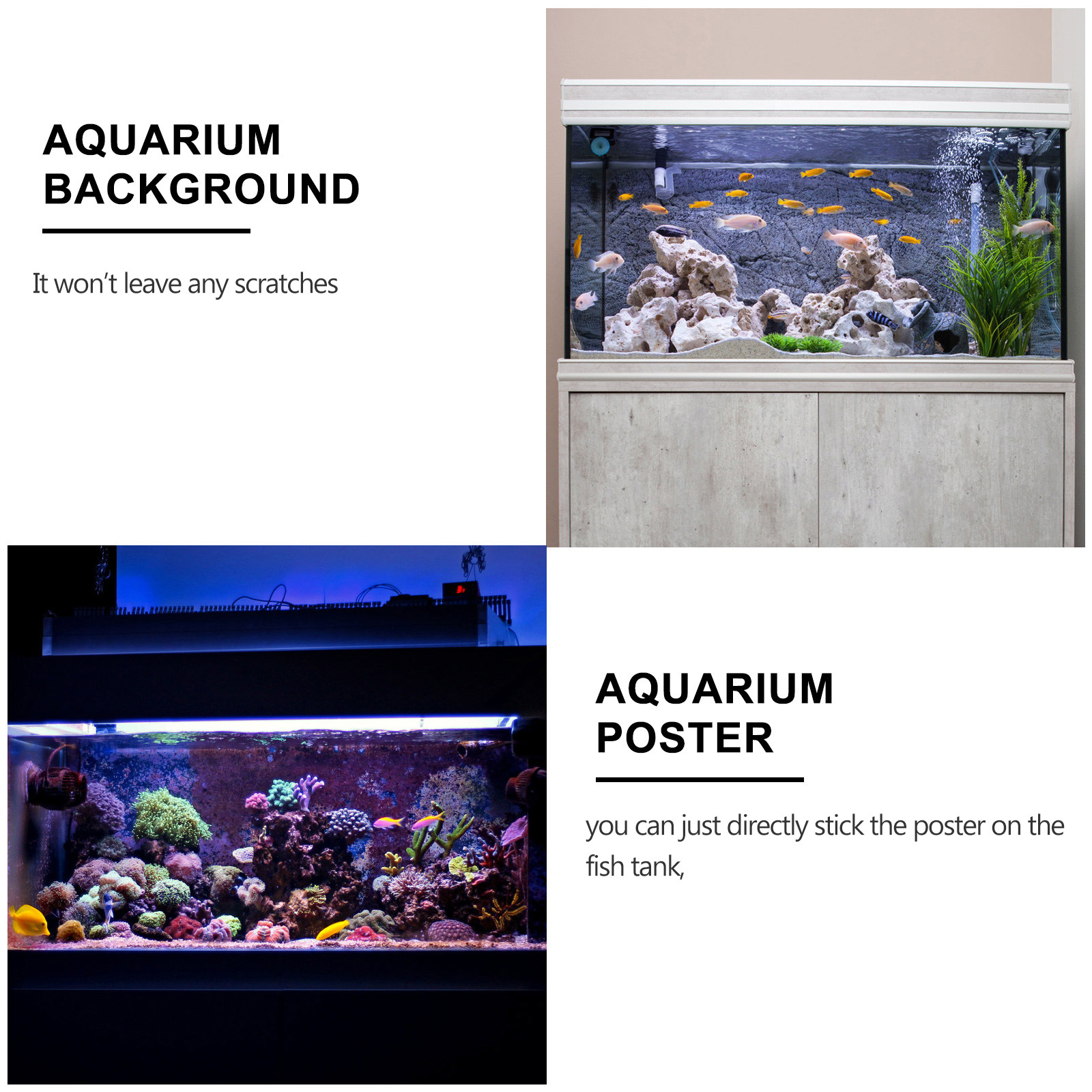 สติกเกอร์ติดพื้นหลังตู้ปลา โปส - Planted Aquarium Wallpaper บทวิจารณ์และราคา